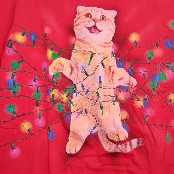 Christmas sweatshirt with lights size XL Women. - Picture 2 of 5